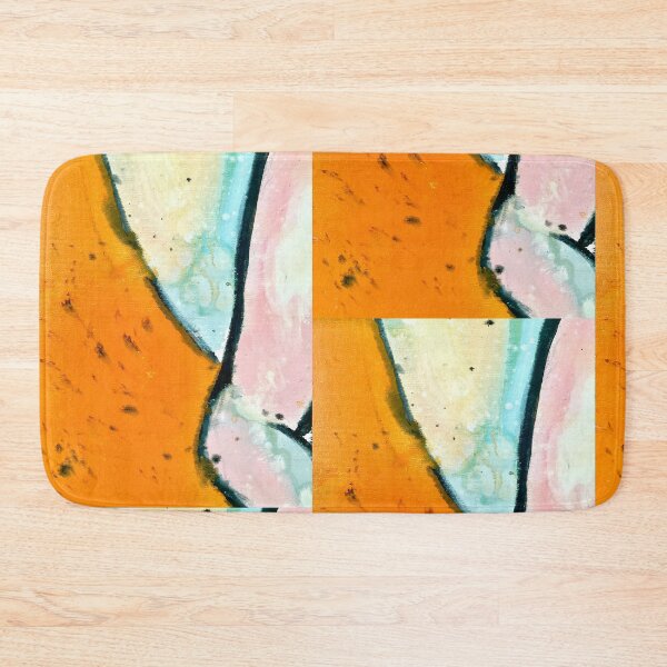 Item preview, Abstract blue orange paint textures  designed and sold by Tropical Blood.