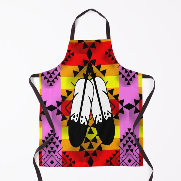 Item preview, Pink / Fire Color / Black Double Feather Native Print designed and sold by JMWCD.