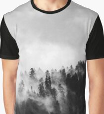 Black & White Misty Forest Graphic T-Shirt