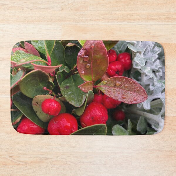 Item preview, Peaceful Red Christmas Berries in the Winter Rain designed and sold by Photomersion.