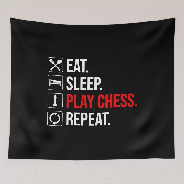Item preview, Eat. Sleep. Play Chess. Repeat designed and sold by Cat Lady Designs.