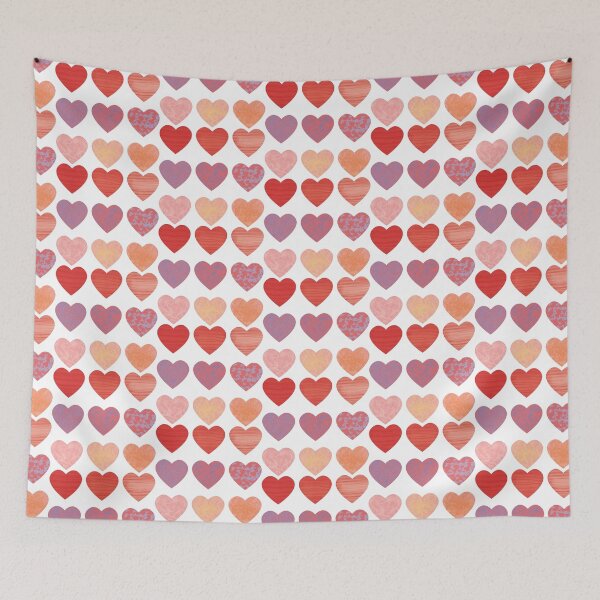 Item preview, Groupof hearts with different textures designed and sold by Martapp.