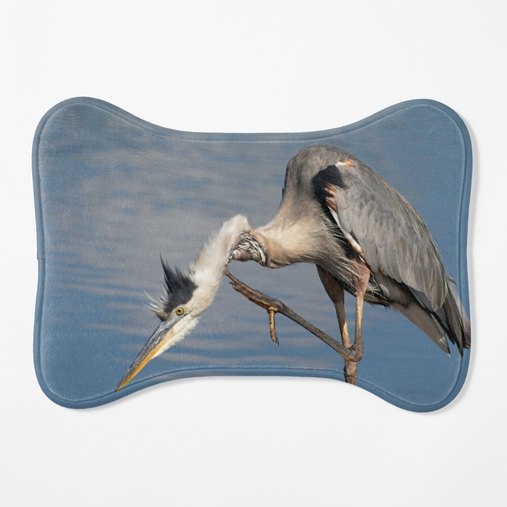 Great Blue Heron Square Pillow