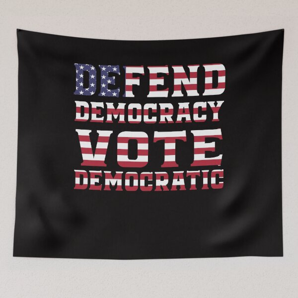 Item preview, Defend Democracy Vote Democratic designed and sold by Digital Story Time.