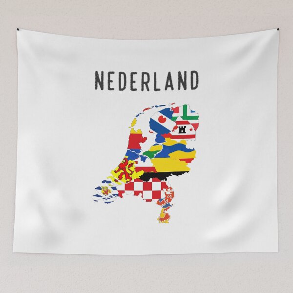 Item preview, Netherlands regions map designed and sold by tony4urban.