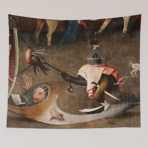 Item preview, Haywain (details) classic art by hieronymus bosch famous poster  designed and sold by Golido.