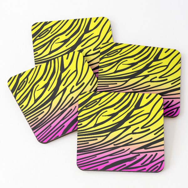 Item preview, Yellow to pink fade zebra print maximalist designed and sold by DemonicGloom.