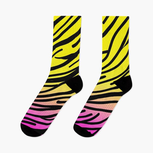Item preview, Yellow to pink fade zebra print maximalist designed and sold by DemonicGloom.