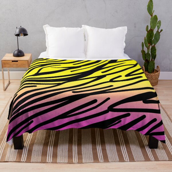 Item preview, Yellow to pink fade zebra print maximalist designed and sold by DemonicGloom.
