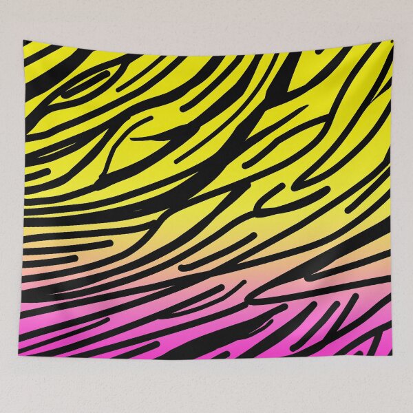 Item preview, Yellow to pink fade zebra print maximalist designed and sold by DemonicGloom.