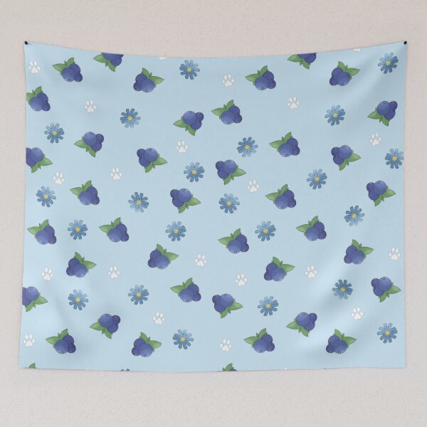 Item preview, blueberries, paws and flowers designed and sold by PrismarineStudio.