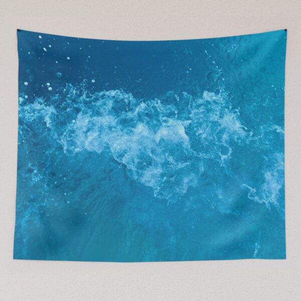 Item preview, Beautiful Crashing Blue Ocean Waves At The Beach During Summer Holiday designed and sold by Barolina.