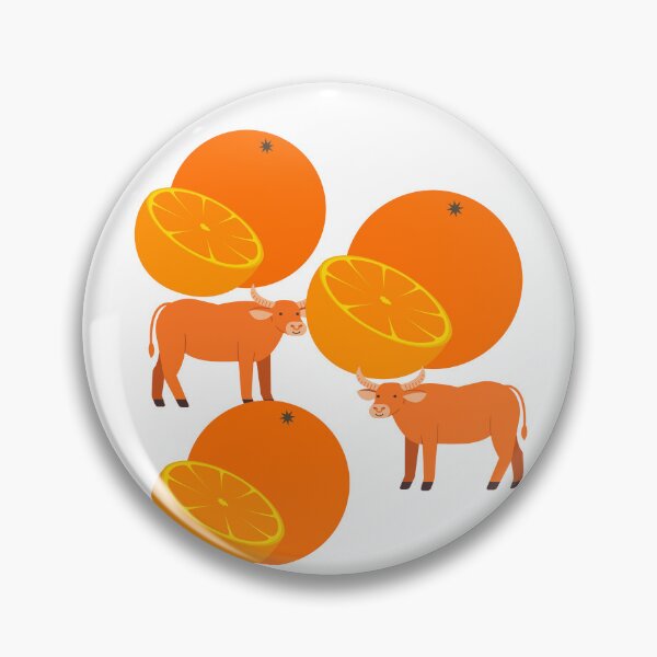 Item preview,  COLOFULLY ORANGES WITH COWS. designed and sold by marie1919.