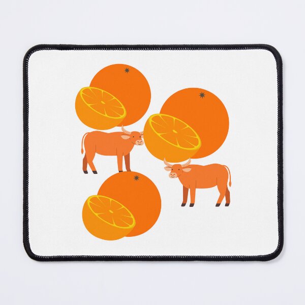 Item preview,  COLOFULLY ORANGES WITH COWS. designed and sold by marie1919.