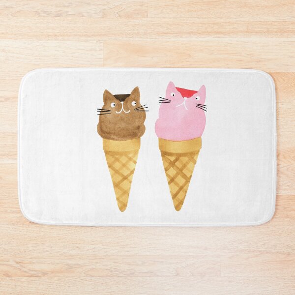 Item preview, Ice Cream Cat Cones watercolour cat painting designed and sold by KatyClemmans.