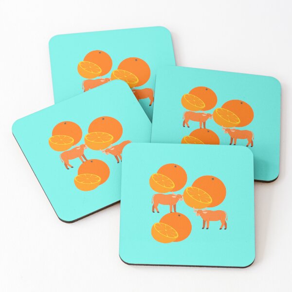 Item preview,  COLOFULLY ORANGES WITH COWS. designed and sold by marie1919.