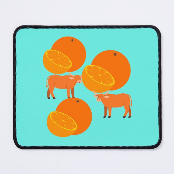Item preview,  COLOFULLY ORANGES WITH COWS. designed and sold by marie1919.