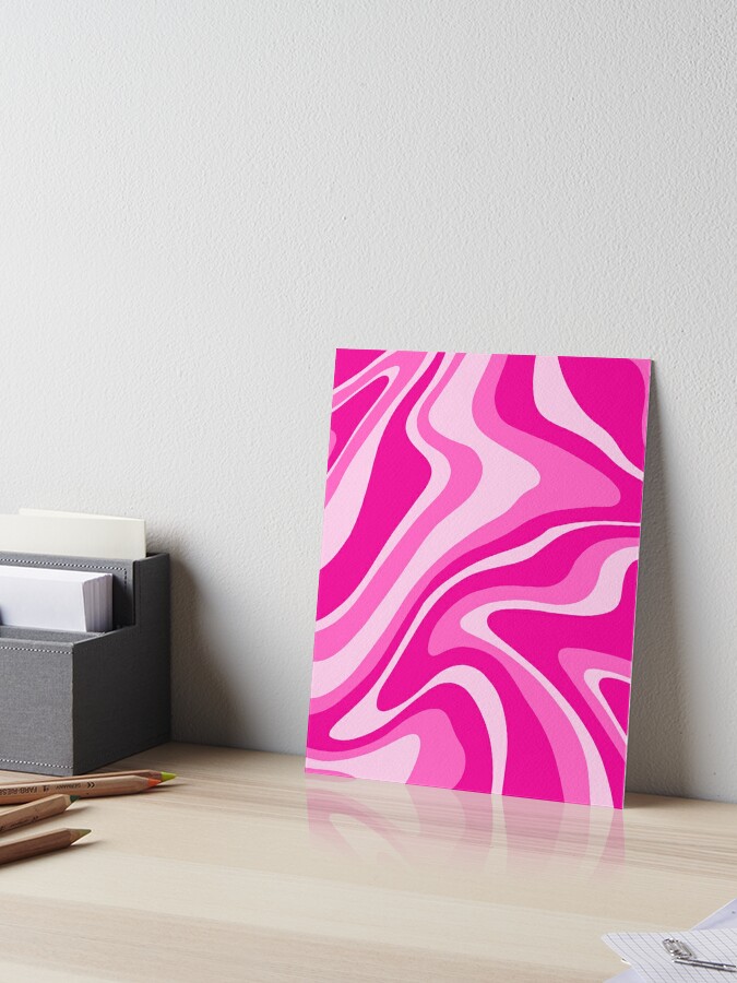 Aesthetic Simple Modern Pink Checkered Design Art Board Print for