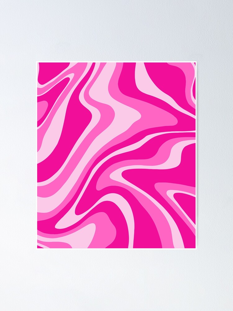 "Preppy, Pink, Aesthetic, Retro, Swirl, Preppy Aesthetic" Poster for