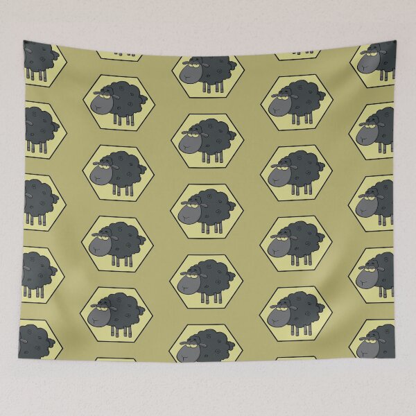 Item preview, Black Sheep Hexagon designed and sold by Brkoo-Shop.
