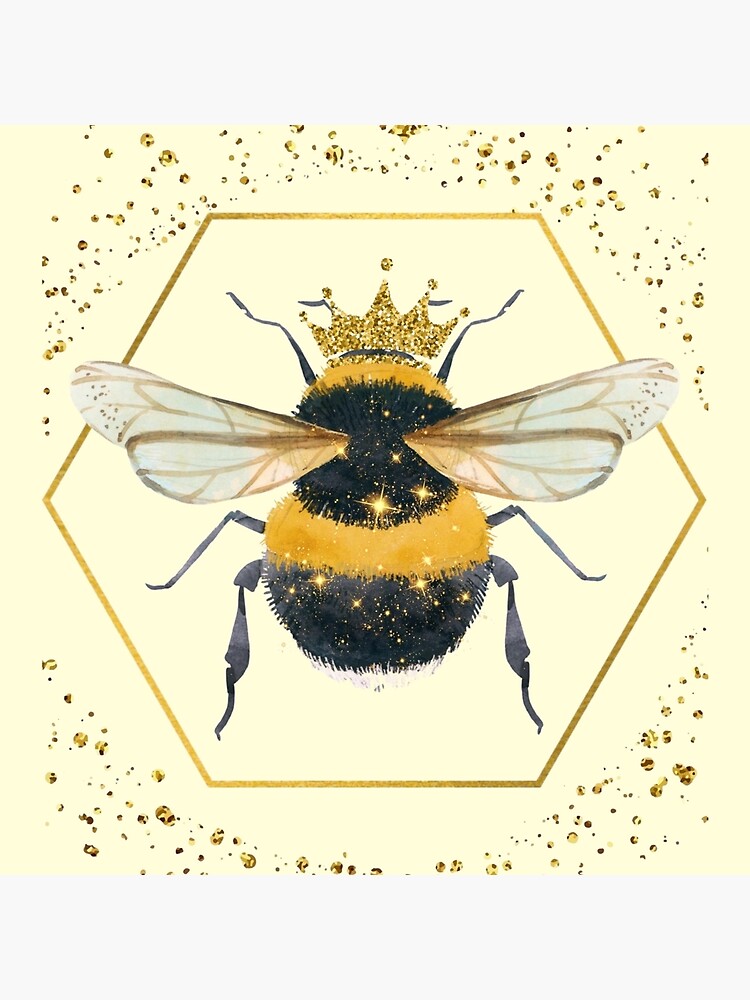 Honeycomb Gold Foil Print Honeycomb Art Print Honeycomb Decor Gold Foil  Prints Honey Bee Art Beekeeper Gift White and Gold Art 