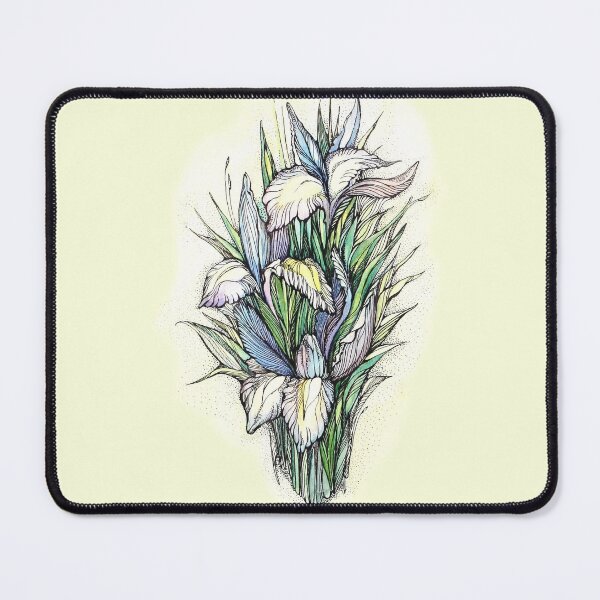 Item preview, Beautiful iris - Hand draw  ink and pen, Watercolor, on textured paper designed and sold by MandalaFlowerArt.