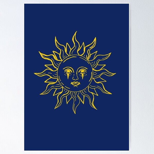 Item preview, Blue and Gold sun print designed and sold by DemonicGloom.