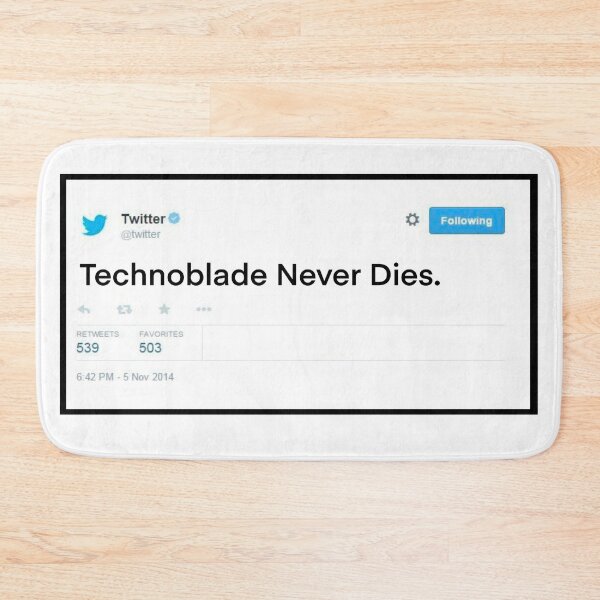 Item preview, Technoblade Tweet : Technoblade Never Dies designed and sold by Alshoalla.