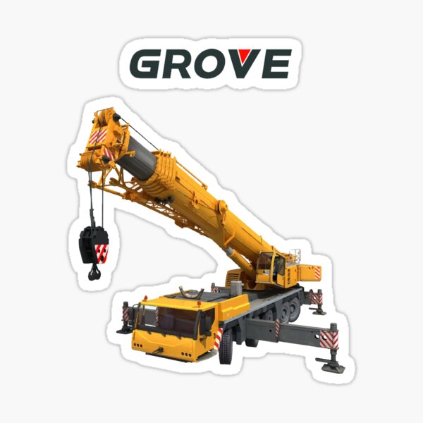 "Grove crane deployed" Sticker for Sale by Makitoons Redbubble