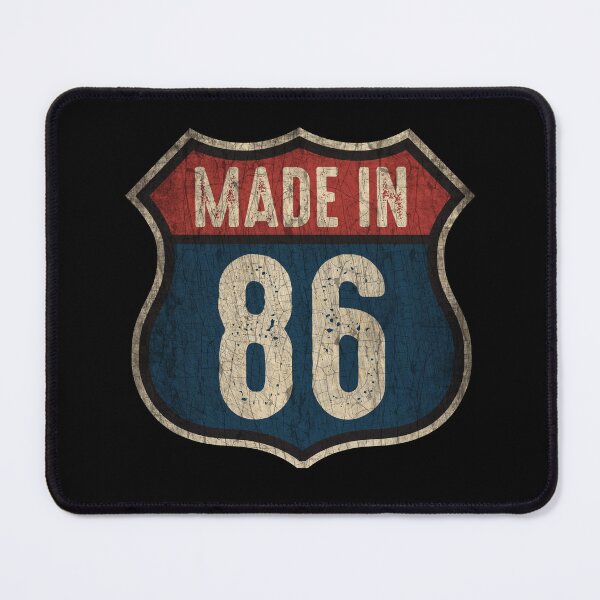 Item preview, Vintage 1986 Trucker Birthday 36 Years Old Interstate Shield designed and sold by MintaApparel.