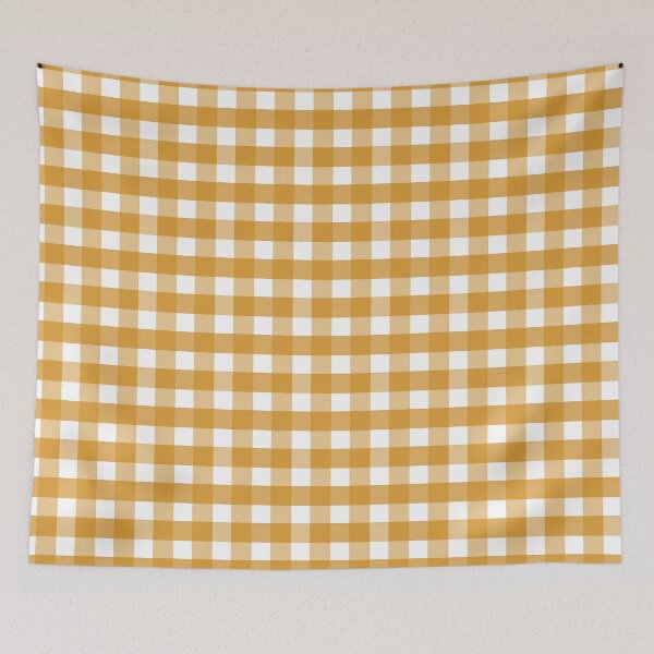 Aperçu de l'œuvre Orange and White Gingham créée et vendue par HB Loves Crafts.