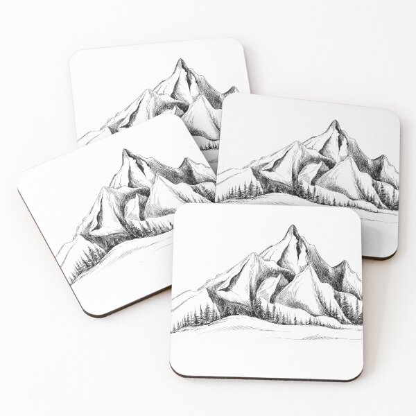 Item preview, Beautiful hand draw landscape with mountain  sketch designed and sold by shoping11228.