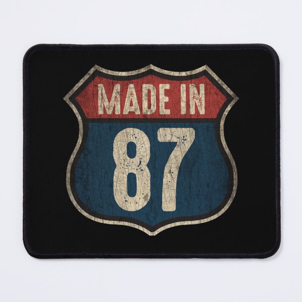 Item preview, Vintage 1987 Trucker Birthday 35 Years Old Interstate Shield designed and sold by MintaApparel.