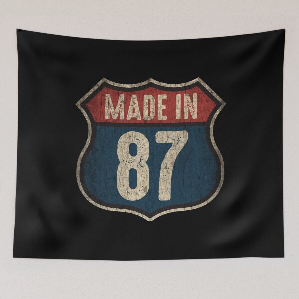 Item preview, Vintage 1987 Trucker Birthday 35 Years Old Interstate Shield designed and sold by MintaApparel.