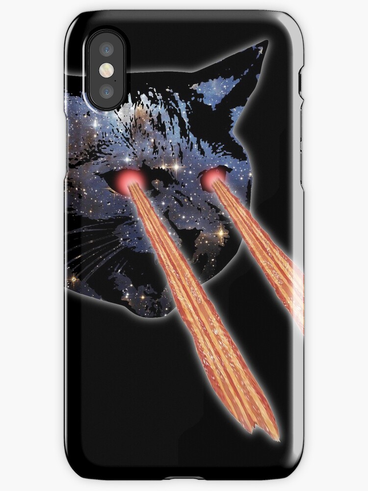 "Cat Bacon Lasers " iPhone Cases & Covers by GrimDork Redbubble