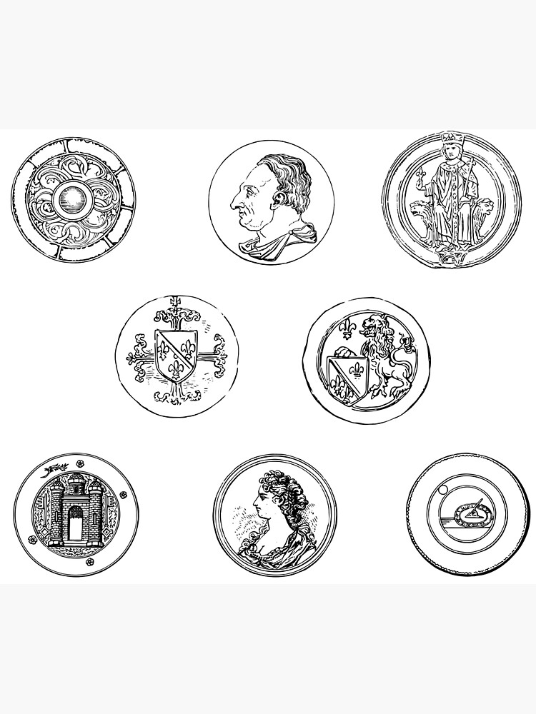"Vintage Coin Stickers" Poster for Sale by SowCow Redbubble