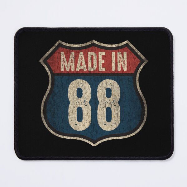 Item preview, Vintage 1988 Trucker Birthday 34 Years Old Interstate Shield designed and sold by MintaApparel.
