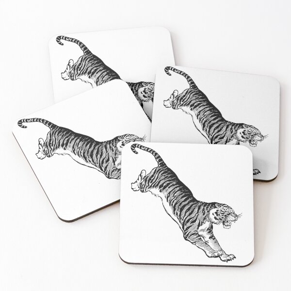 Item preview, Jumping Tiger Vintage Style Drawing designed and sold by LeoLabs.