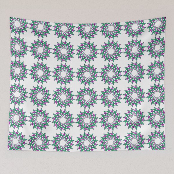 Item preview, Green and pink mandala, abstract art designed and sold by Meo Design.