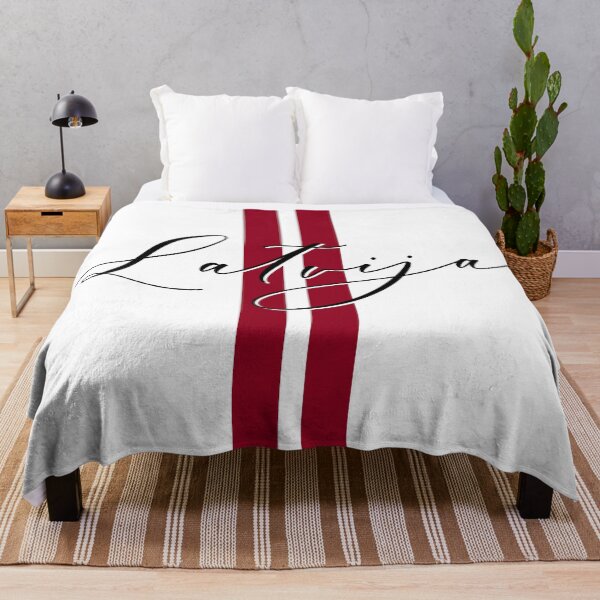 Item preview, Latvija Latvian flag and script designed and sold by Ilze Lucero.