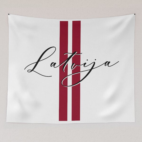 Item preview, Latvija Latvian flag and script designed and sold by Ilze Lucero.