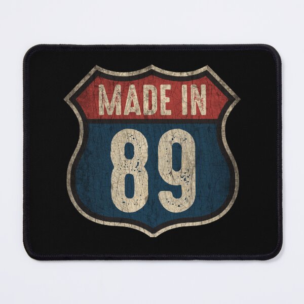 Item preview, Vintage 1989 Trucker Birthday 33 Years Old Interstate Shield designed and sold by MintaApparel.