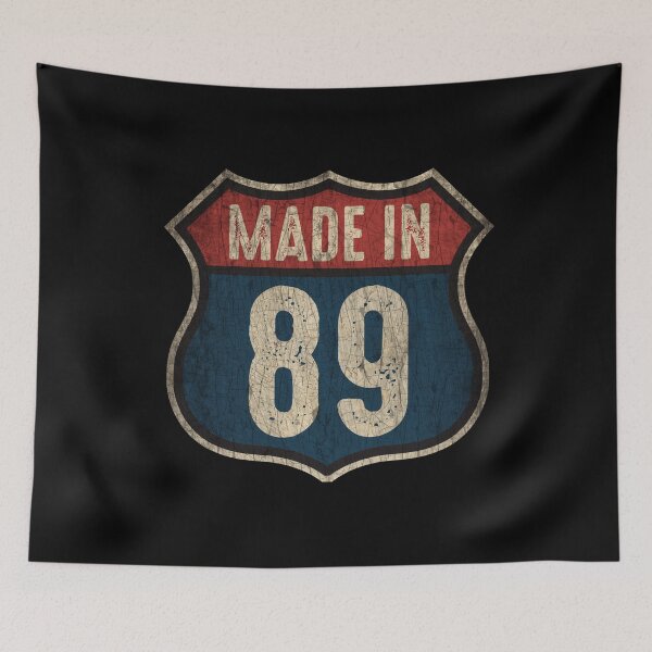 Item preview, Vintage 1989 Trucker Birthday 33 Years Old Interstate Shield designed and sold by MintaApparel.