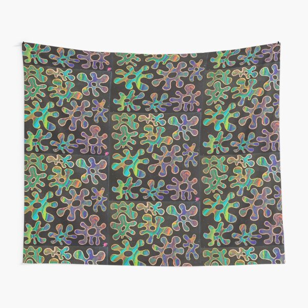 Groovy 70's Style Flower Painting Tapestry