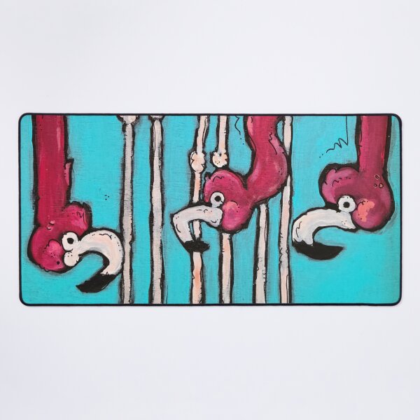 Item preview, The 3 Beauties- A Flamingo Painting designed and sold by ovashti.
