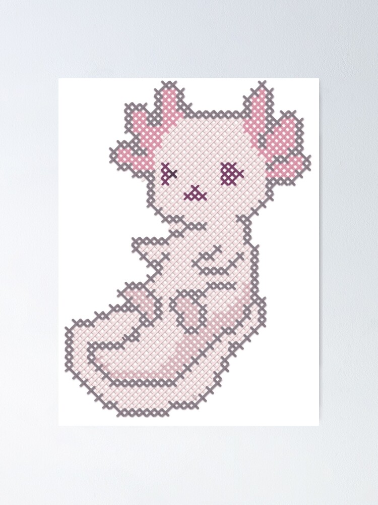 perler bead axolotl!