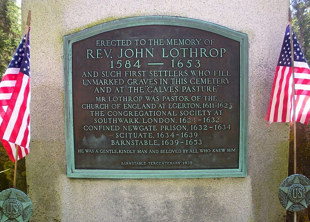 "Lothrop Plaque at Lothrop Hill Cemetery" by sturgislibrary Redbubble