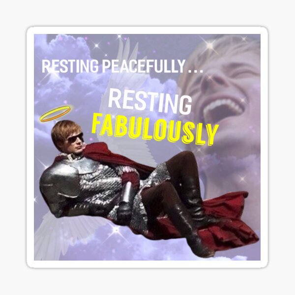 Arthur Pendragon resting fabulously  Sticker