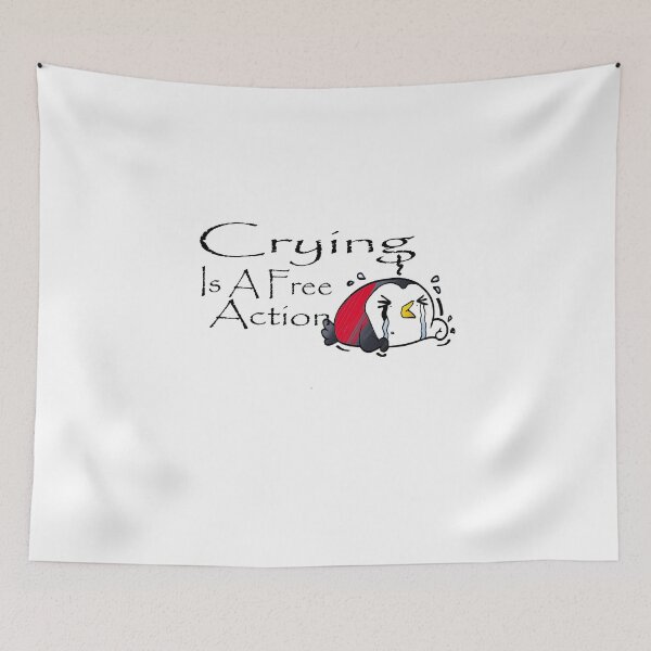 Item preview, CRYING IS A FREE ACTION Essential T-Shirt  designed and sold by AdOmar.