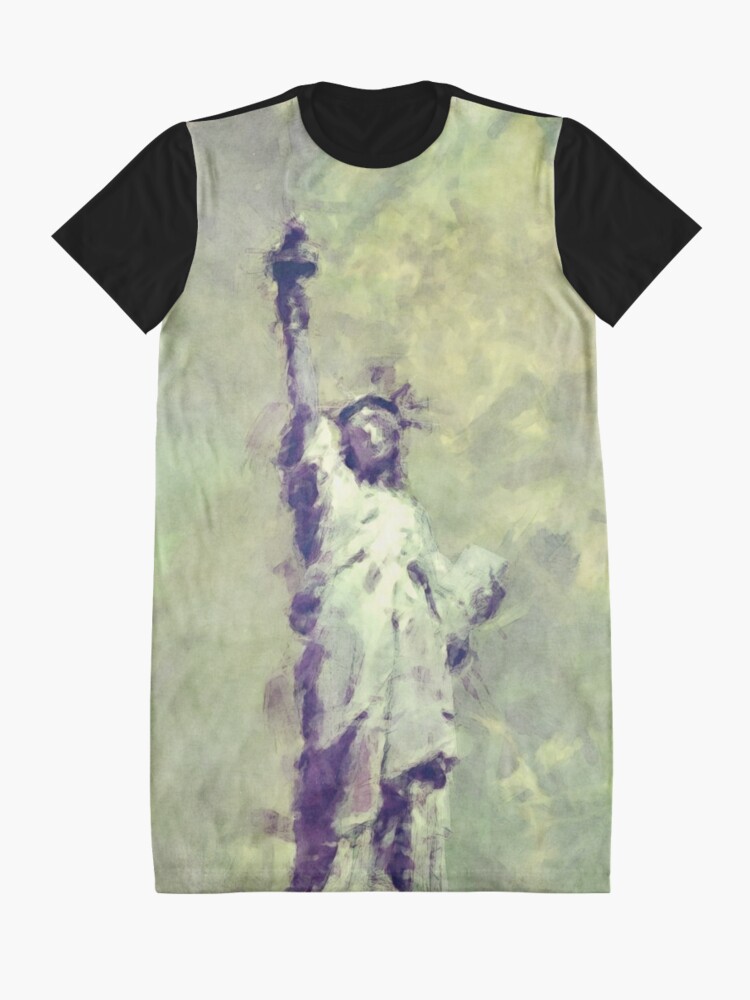 Alternate view of Textured Statue of Liberty Graphic T-Shirt Dress